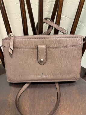 Kate Spade Brown Leather Jackson Small Tab Crossbody Bag